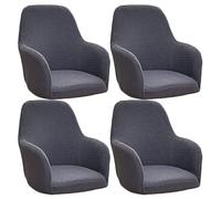 YIJOY Fundas De Sillas Comedor con Brazos Funda Silla Oficina 6 Pack Jacquard Elásticas Modernas Cubiertas Butacas Cubiertas Protectoras, para SalónCocina Decor Hogar