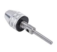 Yinhing Adaptador de Portabrocas sin Llave Convertidor de 3 Mandíbulas/8 Pulgadas Vástago Redondo 0,3,4 Mm para Destornillador de Impacto Amoladora Eléctrica Acero Al Carbono Apriete Manual