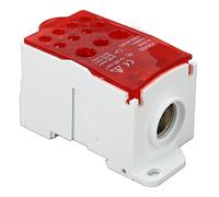Yinhing Caja de Conexiones de Bloque de Terminales UKK400 C45, 690V, 400A, Aislamiento Ignífugo, Conectores de Latón de Alta Conductividad, Distribución de Energía (rojo)