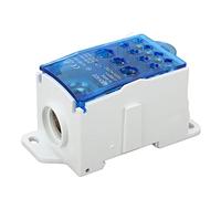 Yinhing Caja de Conexiones de Bloque de Terminales UKK400 C45, 690V, 400A, Aislamiento Ignífugo, Conectores de Latón de Alta Conductividad, Distribución de Energía (BLUE)
