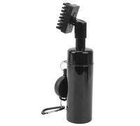 Yinhing Cepillo Limpiador con Botella de 160 Ml, Cepillo Pulverizador Tipo Prensa con Antideslizante, Herramienta Portátil de Nailon para Ranuras, Diseño Desmontable para Fácil Recarga (Black)