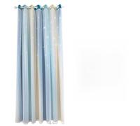Yinhing Cortina Opaca de Doble Capa con Patrón de Estrellas Huecas, Diseño Moderno Degradado para Dormitorio, Sala de Estar, 90% de Bloqueo de la Luz Solar, Transpirable, Lavable a Máquina, (134cm *