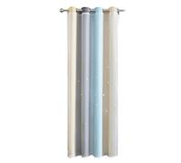 Yinhing Cortina Opaca de Doble Capa con Patrón de Estrellas Huecas, Diseño Moderno Degradado para Dormitorio, Sala de Estar, 90% de Bloqueo de la Luz Solar, Transpirable, Lavable a Máquina, (134cm *
