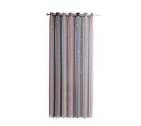 Yinhing Cortinas Opacas con Diseño de Estrellas para Dormitorio de Niñas, Diseño Colorido de Doble Capa, 40 Pulgadas de Ancho X 52 Pulgadas de Largo, Fácil de Instalar, Lavable a Máquina (40