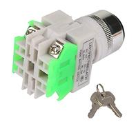 Yinhing Interruptor de Llave de 3 Posiciones LAY37 20Y/31 con 2 Llaves Vida útil de la Llama Ideal para Máquinas de Sujeción Motores de Accionamiento