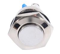 Yinhing Interruptor Pulsador Momentáneo Chapado en Latón Automotriz de 16mm, Control de Circuito de Encendido/apagado de 12V, Diseño a Prueba de Golpes con 2 Terminales de Tornillo
