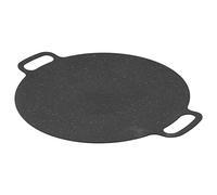 Yinhing Sartén para Parrilla Coreana Plancha para Barbacoa Antiadherente de 25 Cm con Recubrimiento de Piedra Estufa para Horno Segura para Asar Freír Picnics para Acampar Incluye Bolsa de (25CM)