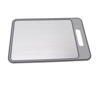 Yinhing Tabla de Cortar de Doble Cara con Sacapuntas Tabla de Cocina de Aleación de Aluminio para Descongelar Placa de Molienda y Preparación de Verduras Eficiente Color Gris (GREY)