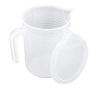 Yinhing Taza Medidora de Plástico Transparente con Tapa, Taza Medidora de Calidad Alimentaria de 1000ml para Cocinar y Hornear, Accesorio de Cocina Ligero (1000ML)