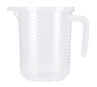 Yinhing Vaso Medidor de Plástico Transparente de 1000 Ml con Tapa Herramienta de Medición para Cocinar Hornear Capacidad de 500 Ml/1000 Ml Cómodo en ángulo para Verter Fácilmente (1000ML)