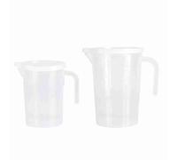 Yinhing Vaso Medidor de Plástico Transparente de 1000 Ml con Tapa Herramienta de Medición para Cocinar Hornear Capacidad de 500 Ml/1000 Ml Cómodo en ángulo para Verter Fácilmente (500ML)