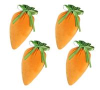YIPFEN 4 piezas Bolsas Regalo Pascua, Cesta Pascua, Conejos de Pascua, Bolsa Conejos, Zanahorias, Orejas de Conejo, Cesta para Niños, Cesta Huevos Pascua, Regalos de Pascua, Cumpleaños Infantil