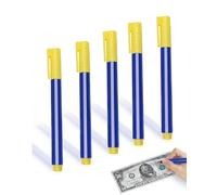 YIPFEN 5 PCS Rotulador Detector de Billetes Falsos, Flexible y Portátil para Verificar la Autenticidad de Diversos Billetes (Azul)