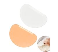 YIPFEN Cortador y Rasqueta de Masa Flexible, Pack de 2 (Blanco/Naranja) de Silicona Alimentaria Antiadherente para Pan, Masa Madre y Pizza