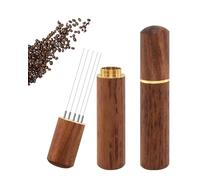 YIPFEN WDT Tool Agitador de Café Espresso Set de 2 con Agujas Metálicas Precisas y Mango de Palo de Rosa para Distribución Uniforme y Espresso Perfecto sin Canalización