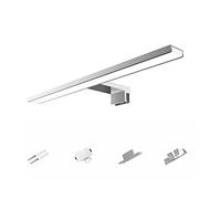YIQAN 40cm LED Luz de Espejo de Baño Impermeable IP44 Luz de Espejo 10W 700 Lumens 230V 6000K Luz de Baño 3en1 Instalación