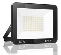 YIQIBRO Foco LED Exterior 50W, IP67 Impermeable Proyector LED, 5000LM 6500K Super Brillante Blanco Frío Luz de Seguridad, Potente Luces Exterior para Terraza, Garaje, Jardín, Almacén, Taller