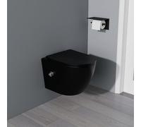 Yishang Inodoro de ducha con boquilla integrada, inodoro colgante sin bordes, inodoro con función de bidet, inodoro Taharet con nano, ducha con grifo, tapa de inodoro con dispositivo de descenso