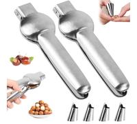 YISKY Alicates Castañas, 2 Piezas Cascanueces de Castaña con 4 Piezas Strippers, Pinza de Castaña, Cortador de Castañas, Pinza para Castañas, Abridor de Castañas, para Castañas, Nueces, Avellanas