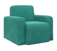 Yisssmeng Sillón tapizado de terciopelo turquesa para salón, 88 x 90 x 77 | Sillón individual moderno en color turquesa con acolchado de terciopelo suave y amplios reposabrazos para dormitorio y salón.