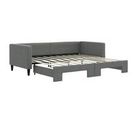 Yisssmeng Sofá cama extensible 100 x 190 cm, color gris oscuro | Cama doble que ahorra espacio para habitación de invitados y sala de estar, cubierta de tela duradera