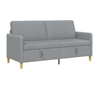 Yisssmeng Sofá de 3 plazas con espacio de almacenamiento, color gris claro | Sofá compacto con asiento plegable para salón, funda extraíble y patas de plástico estables en color marrón.