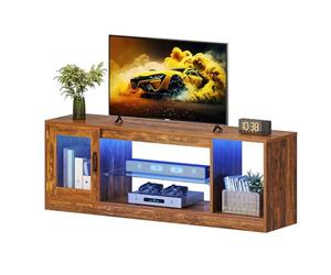 YITAHOME 148 cm Mueble TV para televisores de hasta 65 Pulgadas con 7 Luces led RGB 22 en Modo, Centro de Videojuegos, Sala de Estar y Dormitorio