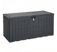 YITAHOME Caja de almacenamiento para exteriores, caja impermeable de 230 galones para herramientas de jardín, cojines de patio y accesorios de piscina, con cerradura, fácil montaje, banco o mesa