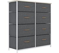 YITAHOME Cajonera de Tela, Cómoda de Tela, Unidad de Almacenamiento de Tela, con 8 cajones Extraíbles, Cómoda de para Sala de Estar, Dormitorio, habitación Infantil, Gris