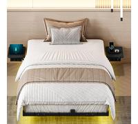 YITAHOME Cama LED con Base de Carga USB-C cabecero sin colchón 120 x 200 cm