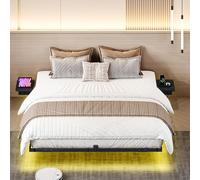 YITAHOME Cama LED con Base de Carga USB-C cabecero sin colchón 180 x 200 cm