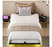 YITAHOME Cama LED con Base de Carga USB-C cabecero sin colchón 90 x 200 cm