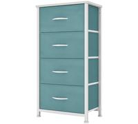 YITAHOME Comoda 4 Cajones,Cajonera de Tela,Sinfonier,Robusta Estructura metálica,Verde