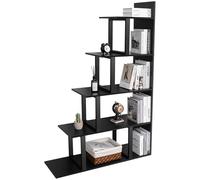 YITAHOME Estantería de 5 estantes, en Forma de L, Color Negro