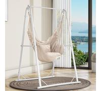 YITAHOME Hamaca Colgante con Estructura de 105 x 93 x 160 cm, Estructura de Acero Estable, Soporte para Hamaca con Columpio Colgante, Carga máxima de 150 kg, Mecedora con 2 Ganchos y Bolsa de Tela