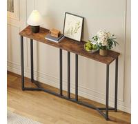 YITAHOME Mesa Consola Estrecha, 20 x 100 x 80 cm, Mesa Consola Negra 20 cm de Profundidad, Mesa Auxiliar Alta, Mesa de Pasillo, Mesa Estrecha para Pasillo, salón, Dormitorio