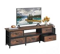 YITAHOME Mueble de TV con 5 cajones Plegables y estantes con iluminación LED RGB, 145 x 35 x 50 cm