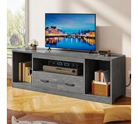 YITAHOME Mueble de TV de 148 cm para televisores de hasta 65 Pulgadas con 2 Puertas, 3 Niveles Ajustables, Centro de Entretenimiento para Sala de Estar y Dormitorio, Color Gris