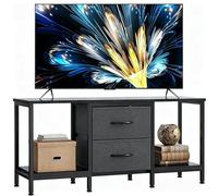 YITAHOME Mueble de TV de hasta 47 Pulgadas, Mueble de TV con 2 cajones de Tela y 2 estantes Abiertos, cómoda de 110 x 30 x 50 cm para Sala de Estar, Sala de Entretenimiento, Muebles de Dormitorio
