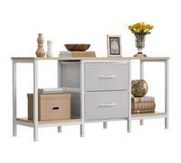 YITAHOME Mueble de TV de hasta 47 Pulgadas, Mueble de TV con 2 cajones de Tela y 2 estantes Abiertos, cómoda de 110 x 30 x 50 cm para Sala de Estar, Sala de Entretenimiento, Muebles de Dormitorio