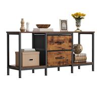YITAHOME Mueble de TV de hasta 47 Pulgadas, Mueble de TV con 2 cajones de Tela y 2 estantes Abiertos, cómoda de 110 x 30 x 50 cm para Sala de Estar, Sala de Entretenimiento, Muebles de Dormitorio