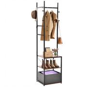 YITAHOME Perchero Industrial con Almacenamiento de Zapatos, Perchero de pie con 1 cajón, Perchero Grande para Pasillo, Sala de Estar
