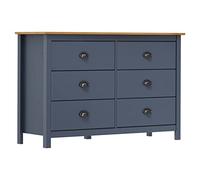 YITHOPI Armario para salón, aparador, muebles de habitación, aparador, color gris, 125 x 40 x 80 cm, madera maciza de pino