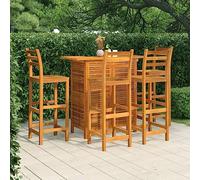 YITHOPI - Juego de muebles para terraza (5 piezas, madera de acacia maciza)