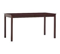 YITHOPI Mesa de comedor, bar, sofá, consola, mesa de salón, mesa de comedor, color marrón oscuro, 140 x 70 x 73 cm, madera de pino