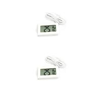 YIUPEDRFG 2 Juegos de Termómetro Digital TPM-10 Sensor LCD Impermeable Coche Hogar Cocina Refrigerador Higrómetro Indicador Accesorios para Interiores Blanco, Blanco 2Conjunto