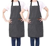 YIXANNX Delantal infantil de 2 piezas para cocinar, de densidad, color duradero, paquete de 2/lote, disfraz con 2x para niños, pintura de color grueso, Negro