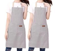 YIXANNX Delantal infantil de 2 piezas para cocinar, de densidad, color duradero, paquete de 2/lote, disfraz con 2x para niños, pintura de color grueso, Gris