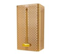 YIXANNX Estuche sofisticado para pañuelos, soporte decorativo para caja de pañuelos, solución organizativa para baños, montado en la pared, para espacios eficientes, Amarillo, 21.5 x 12.5 x 10.2 cm