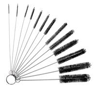 YIXISI 13 Piezas Juego de Botella de Limpieza Cepillos, Cepillo para Tubos de Ensayo, Limpiador de Pajitas Cepillo, para Lavar Botellas de Agua de Cuello Estrecho Frascos Tetera Boquilla, Negro